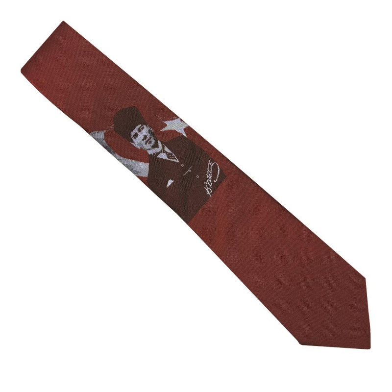 KLASIK KRAVAT KIRMIZI  ( ATATURK )