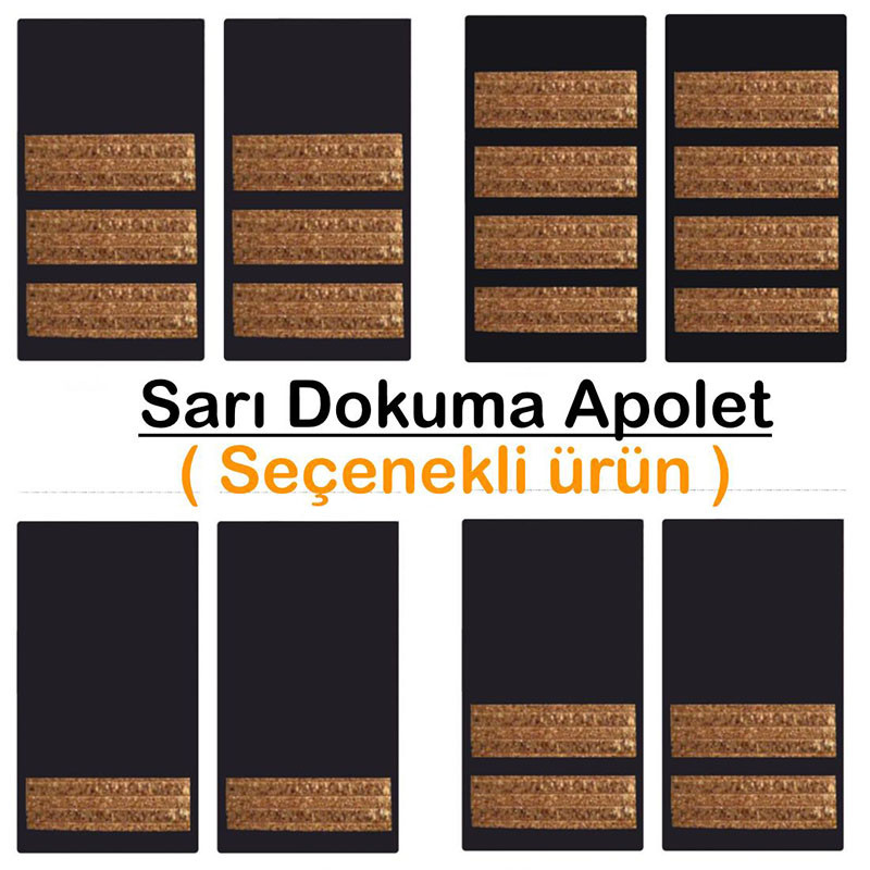 Sarı Dokuma Apolet (Yerli Üretim)