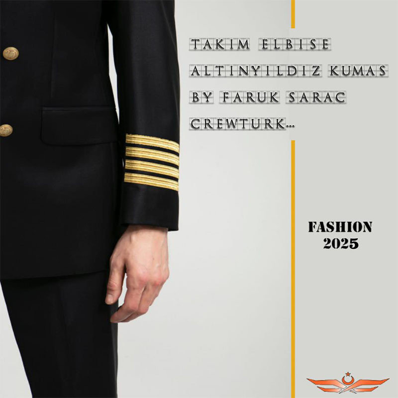Kaptan Pilot Üniforması CrewTurk 4 Sırma Faruk Saraç İmzalı (8 Drop)