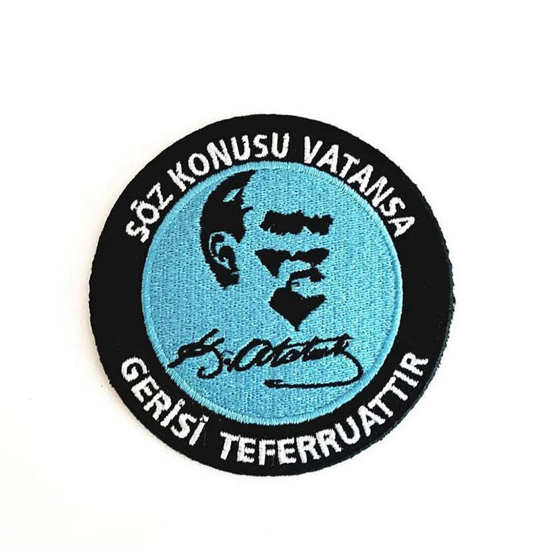 Atatürk ve Vatan Temalı Nakışlı Peç (Arma)